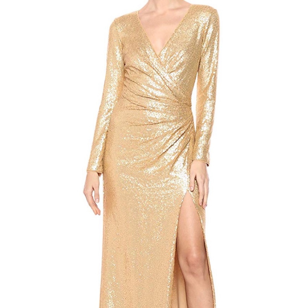 NWT Tadashi Shoji sequin slit dress. SZ large